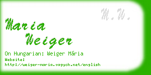 maria weiger business card