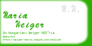 maria weiger business card